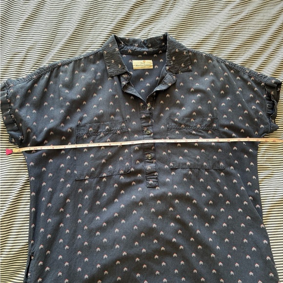 Marine Layer Navy Short Sleeve Shirt Dress - Picture 7 of 8